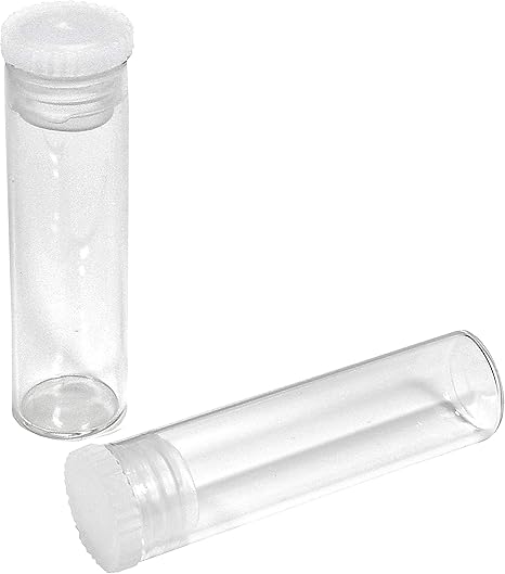 50 Stück Flachbodengläser 50 x Ø14mm, klar, Glasröhrchen für Globuli ...